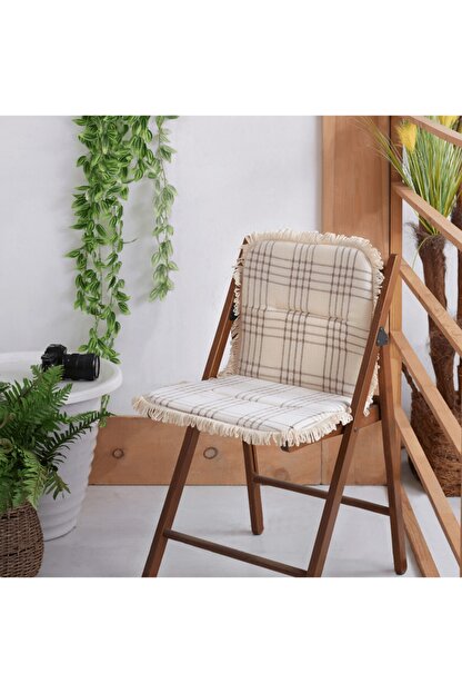 Tekstil Sepeti Bej Cappuccino Arkalikli Sandalye Minderi Trendyol