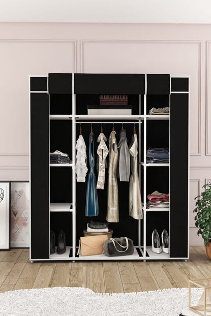 Hepalisveris Siyah Bez Dolap Cift Yandan Rafli Fiyati Yorumlari Trendyol