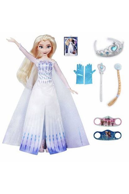 mashotrend lisansli sesli elsa figur oyuncak tac asa sac 2 adet maske elsa fiyati yorumlari trendyol