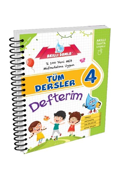 Damla Cocuk Yayinlari Akilli Damla Tum Dersler Defterim 4 Sinif Trendyol