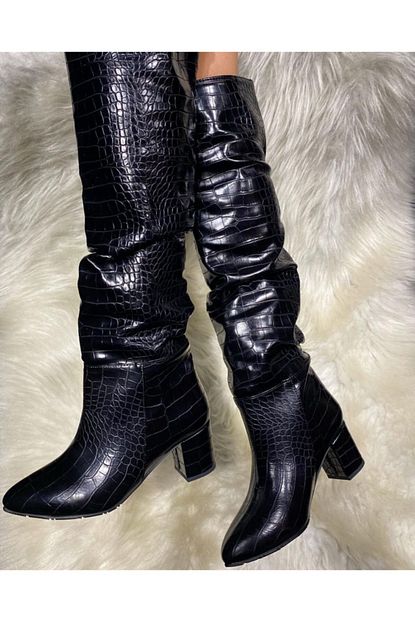 tugcebaykal shoes kadin siyah yilan