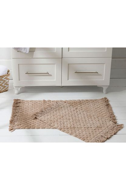 English Home Pera Pamuklu Banyo Paspasi Seti 60x90 40x60 Cm Bej Fiyati Yorumlari Trendyol