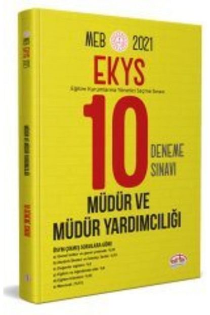 Editor Yayinlari Meb Ekys Mudur Ve Mudur Yardimciligi 10 Deneme Sinavi Trendyol