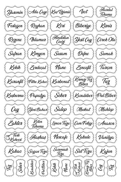 kavanoz etiketi sticker