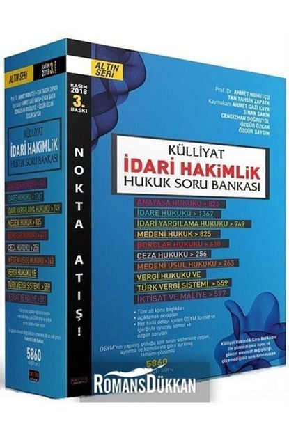 Savas Yayinlari Sinav Kitaplari Kulliyat Idari Hakimlik Hukuk Soru Bankasi 2018 Trendyol