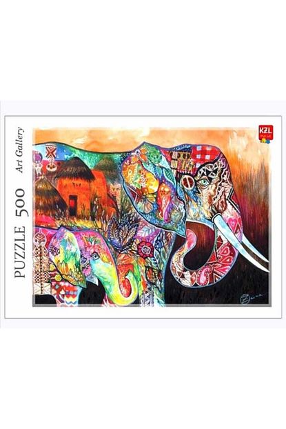 Art Puzzle 500 Parca Afrika Renkleri Fil Puzzle Trendyol