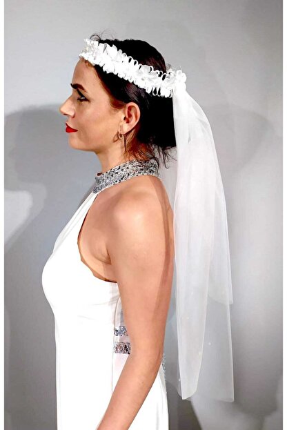 Aryan Tac Duvak Cicek Ve Inci Suslemeli Fiyati Yorumlari Trendyol