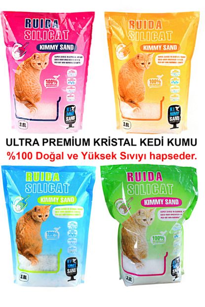 Pro Line 4 Adet Ruida 3 8 Lt Ultra Premium Kristal Kedi Kumu Catlitter Silika Gel Trendyol