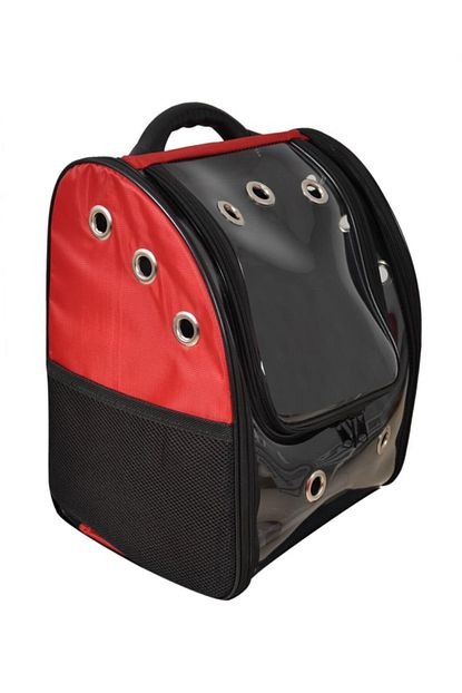 Miapet Luks Seffaf Kedi Kopek Tasima Cantasi Kirmizi 40x32x25 Cm Trendyol