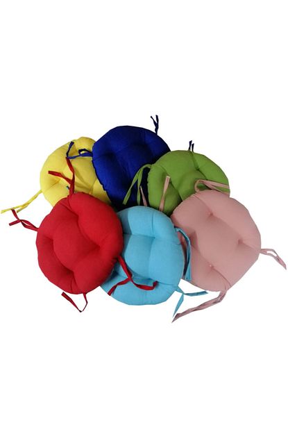 fitsdekor sandalye minderi yuvarlak renkli 38 cm 6 li takim fiyati yorumlari trendyol