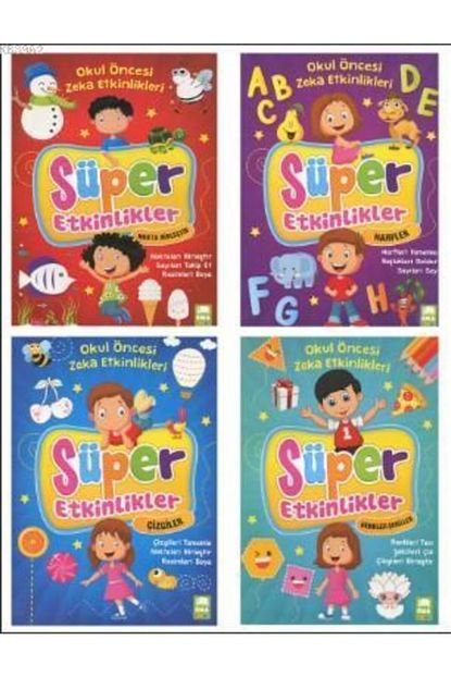 Ema Cocuk Yayinlari Ema Cocuk Renkler Sekiller Super Etkinlik 4 Lu Set Kitap Trendyol