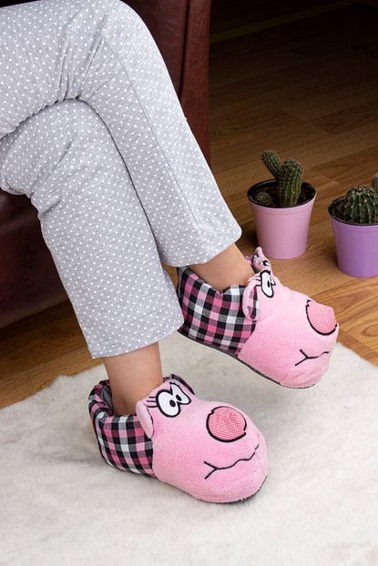 akinalbella kadin pembe hayvanli panduf fiyati yorumlari trendyol