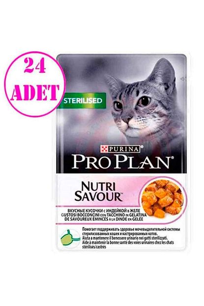 Proplan Sterilised Hindili Kisirlastirilmis Kedi Konservesi 85 Gr 24 Adet Trendyol