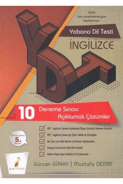 Pelikan Yayincilik Pelikan Ydt Ingilizce Tamami Cozumlu 10 Deneme Sinavi Trendyol