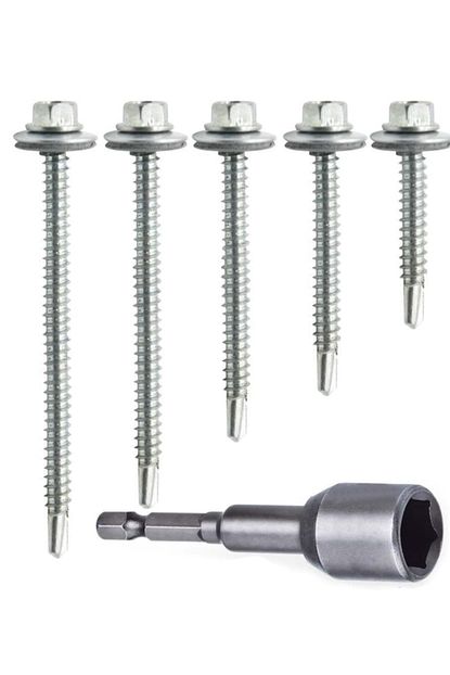 Badem10 100 Adet 6 3x38 Mm Cati Vidasi Matkap Uclu Trapez Sac Vidasi Akilli Vida Trendyol