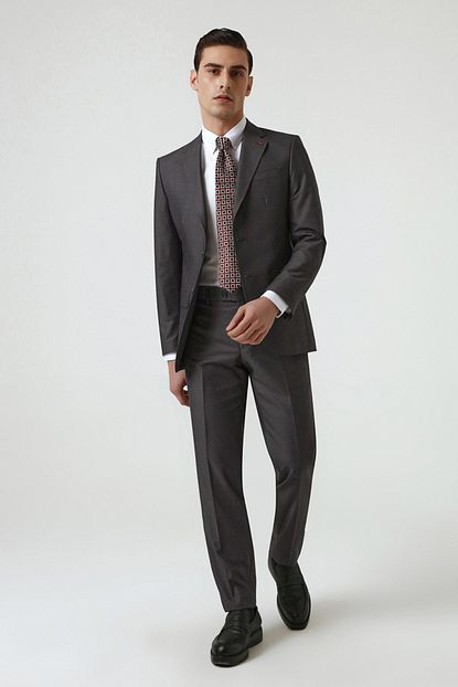 D S Damat Ds Damat Takim Elbise Slim Fit Antrasit Renk Trendyol