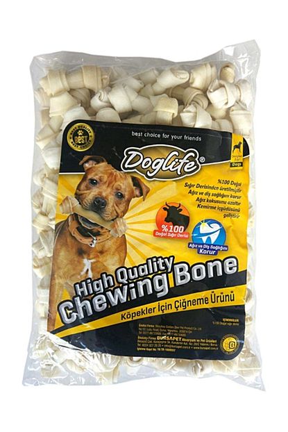 Doglife Sutlu Dugumlu Kemik Beyaz 9 10 Gr 100 Adet Trendyol