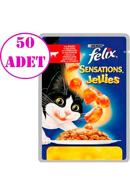 Felix Sensations Sigir Etli Ve Domatesli Yas Kedi Mamasi 100 Gr 50 Ad Trendyol