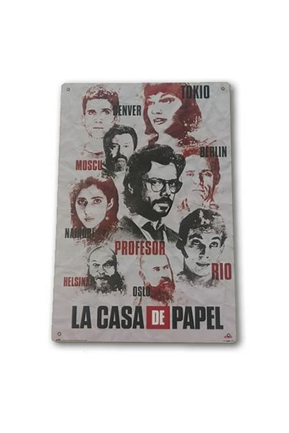 la casa del papel duvar tablosu