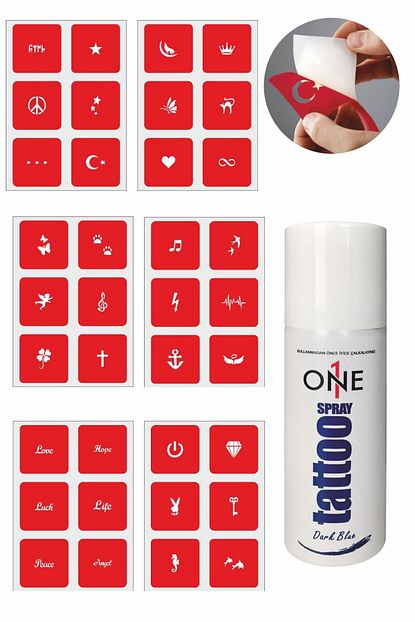 one spray tattoo parmak dovmesi desenler gecici dovme seti dark sprey fiyati yorumlari trendyol