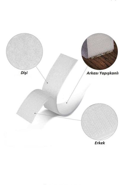 Magic Hobby 25 Metre Yapiskanli Cirt Cirt Bant Amerikan Fermuari Beyaz Renk Genislik 1 Cm Trendyol