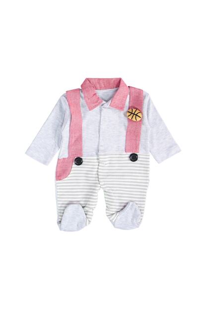 Yoisho Erkek Bebek Beyaz Cepli Askili Figur Detayli Tulum Trendyol