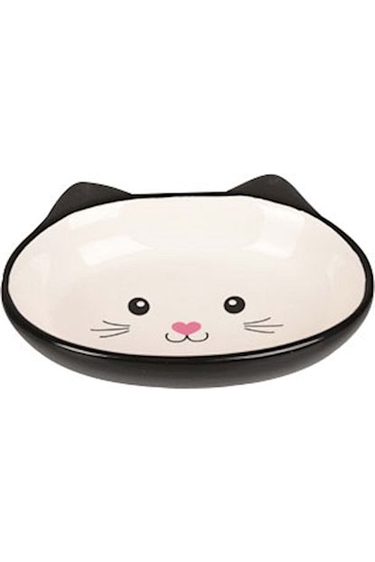 Flamingo Isa Seramik Kedi Mama Su Kabi Siyah 14 Cm 170 Ml Trendyol
