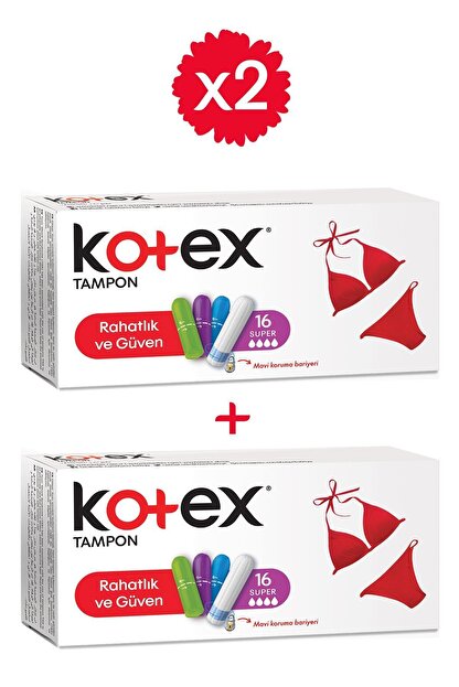 Kotex Tampon 16 Lu Super 2 Li Paket Fiyati Yorumlari Trendyol