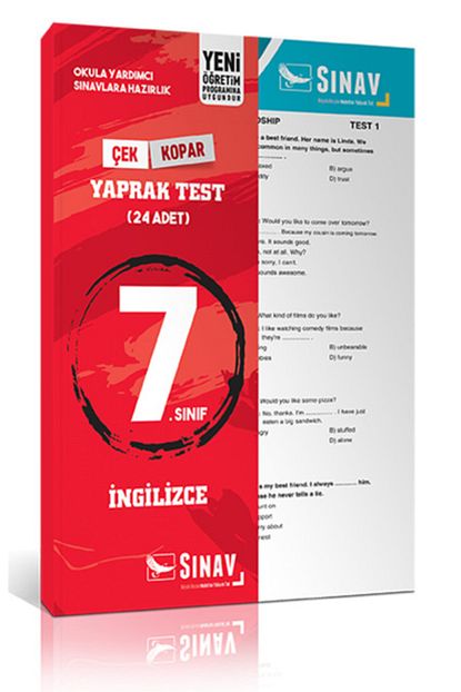 Sinav Yayinlari 7 Sinif Ingilizce Yaprak Test Sinav Dergisi Yayinlari Trendyol