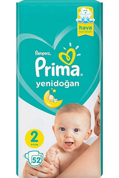 prima aktif bebek 2 numara mini 52 adet bebek bezi fiyati yorumlari trendyol