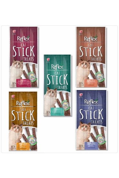 reflex 5 paket 3x5gr stick kedi odul mamasi 5 farkli lezzet kedi odul cubugu set fiyati yorumlari trendyol