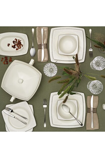12 Kişilik Kare Yemek Takımı