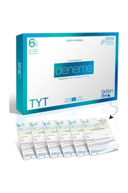 Uc Dort Bes Yayincilik Uc Dort Bes Tyt 6 Deneme Sinavi Trendyol