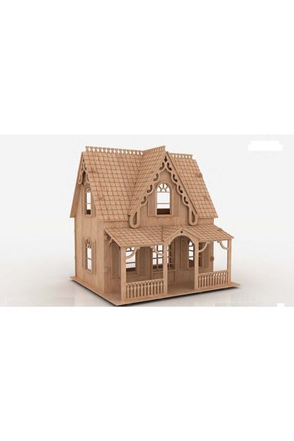 art i cadde cocuk ve yetiskinler icin 64 parca boyanabilir 3d ahsap ev puzzle fiyati yorumlari trendyol