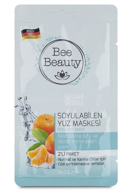 bee beauty soyulabilen yuz maskesi mandalina ozlu 2 x 7 5 ml fiyati yorumlari trendyol
