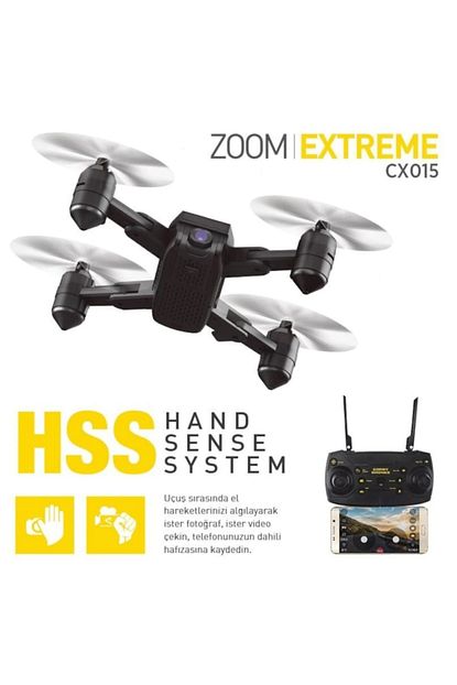 cx015 3b zoom extreme smart katlanabilir 1080p full hd wifi kamera ios android drone