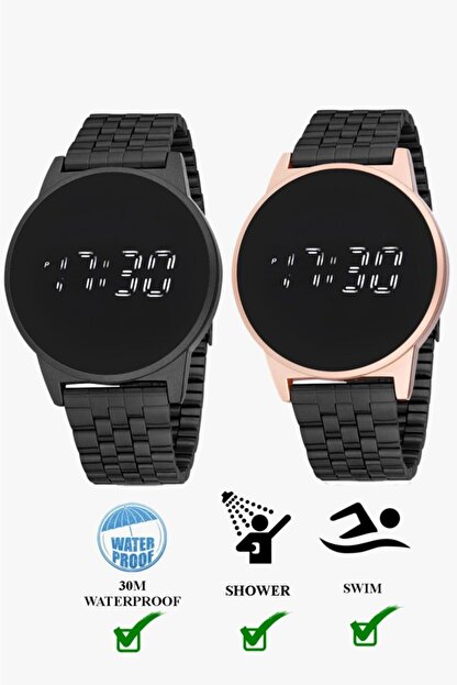 Korikom Dokunmatik Stc11446 Su Gecirmez Celik Uniseks Cift Kol Saati Trendyol