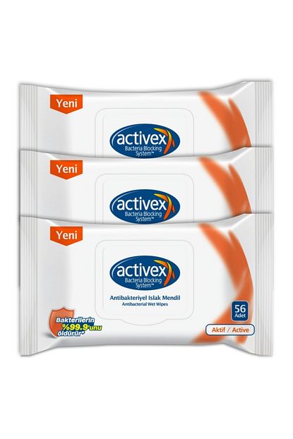activex antibakteriyel islak mendil