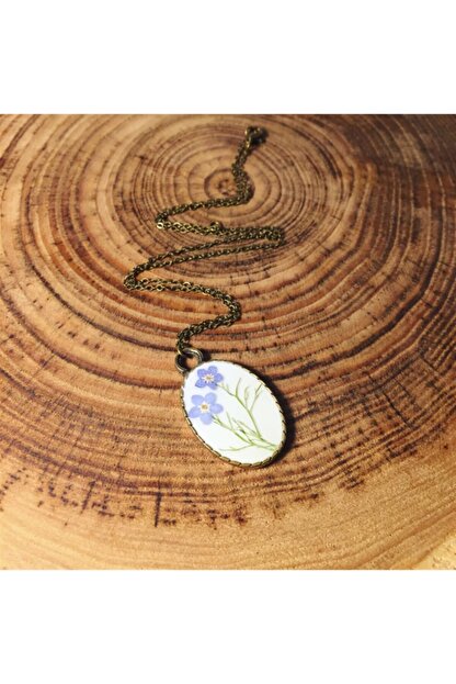 Tabiatabak Gercek Cicek Taki Unutma Beni Cicegi Recine Kolye Tasarimi Trendyol