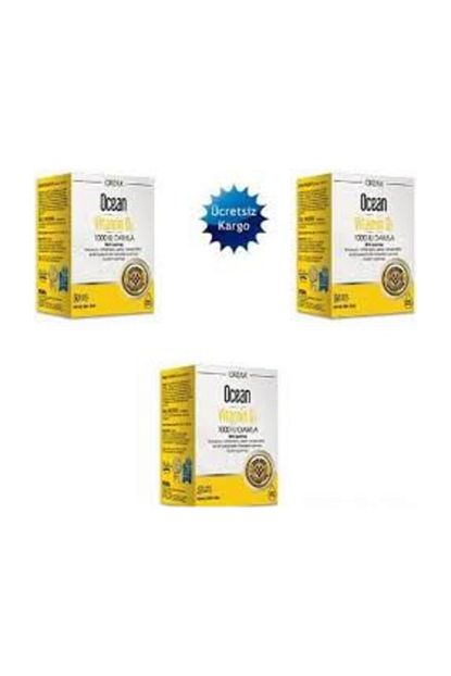ocean vitamin d3 1000 iu damla 50 ml aromasiz 3 adet fiyati yorumlari trendyol