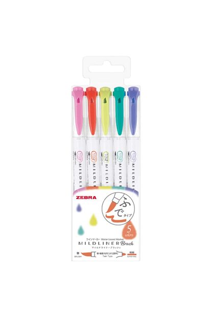 zebra mildliner brush pen firca uclu