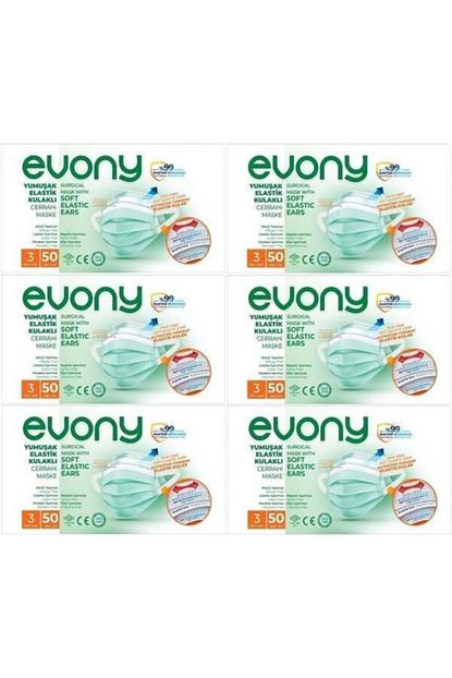 Evony Yumusak Elastik Kulakli Cerrahi Maske 300 Adet Fiyati Yorumlari Trendyol