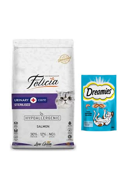 Felicia Adult Cat Light Somonlu Kisir Yetiskin Kedi Mamasi 2 Kg Dreamies Somonlu Kedi Odul Mamasi 60gr Trendyol