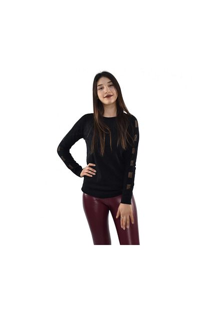 Zidan Life Kadin 823 Kollari File Delikli Bluz Trendyol