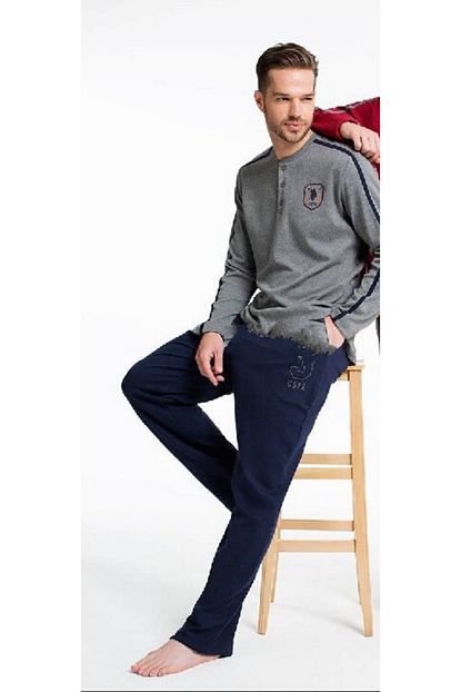 Us Polo Assn 17122 Erkek Pijama Takimi Antrasit Us Polo 17122 Trendyol