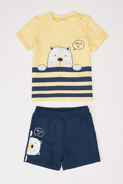Defacto Erkek Bebek Baskili Sort T Shirt Takim Trendyol
