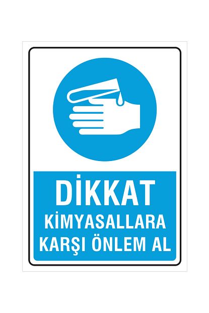 Printhome Dikkat Kimyasallara Karsi Onlem Al 25x35 Cm Sac Levha Trendyol