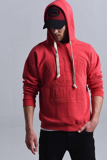 Ecko Unltd Kirmizi Erkek Nakisli Kapusonlu Sweatshirt Houston Hoodie Trendyol