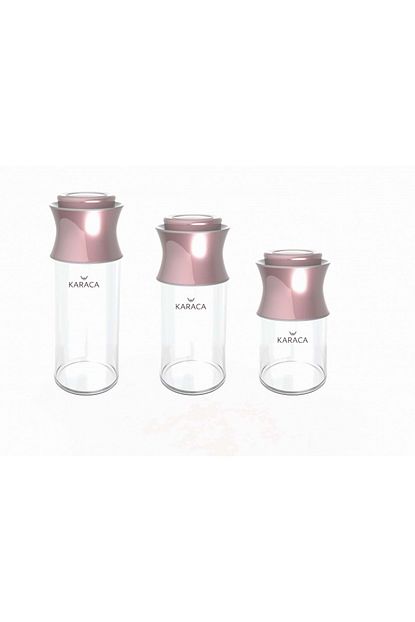 Karaca Rose Gold Cam Kavanoz Seti 3 Boy Trendyol