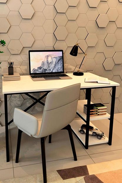 Suhan Concept Metal Ayakli Calisma Masasi Bilgisayar Masasi Beyaz 120x60 Trendyol